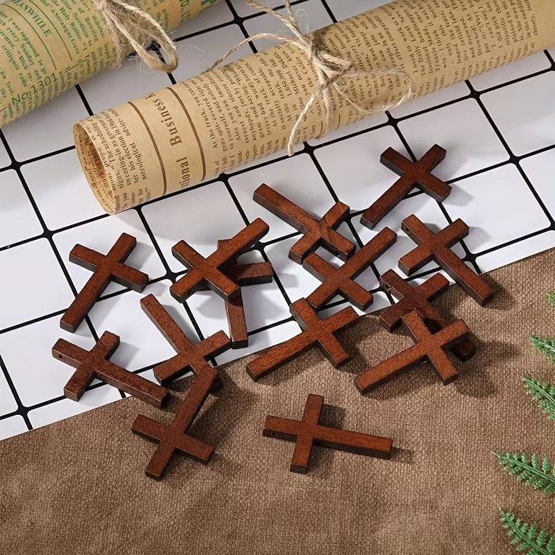 Handcrafted Wooden Cross Necklace