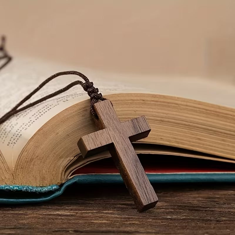 Handcrafted Wooden Cross Necklace