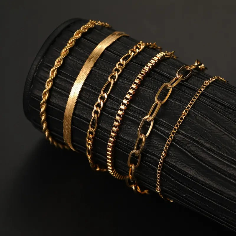 Minimalist Layered Bracelet Set