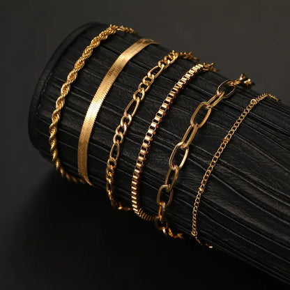 Minimalist Layered Bracelet Set