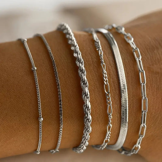 Minimalist Layered Bracelet Set