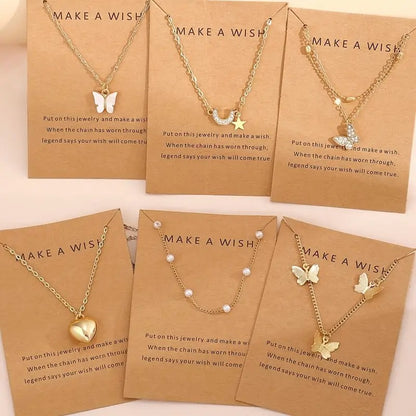 6pcs Elegant Zinc Alloy Necklace Set