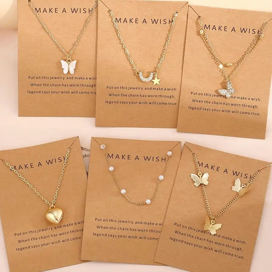 6pcs Elegant Zinc Alloy Necklace Set