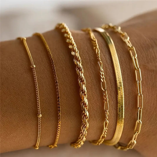 Minimalist Layered Bracelet Set