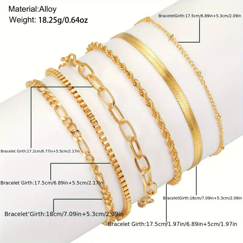 Minimalist Layered Bracelet Set