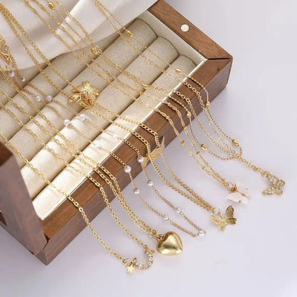 6pcs Elegant Zinc Alloy Necklace Set